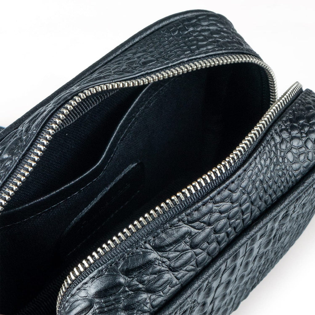 NECESER TORINO MINI COCODRILO NEGRO
