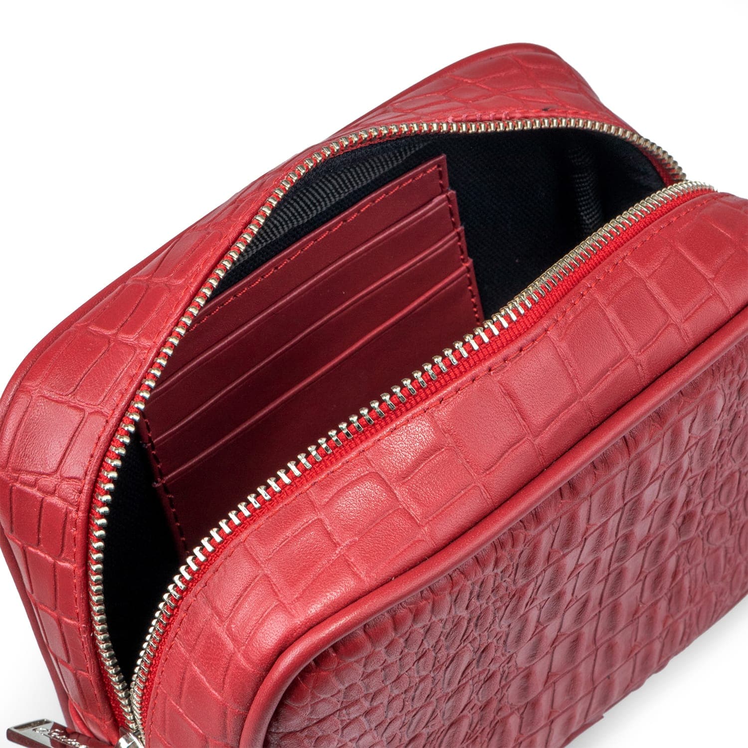 NECESER TORINO MINI COCODRILO ROJO